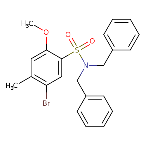 N,N-dibenzyl-5-bromo-2-methoxy-4-methylbenzene-1-sulfonamide