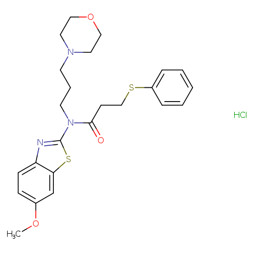 N-(6-methoxy-1,3-benzothiazol-2-yl)-N-[3-(morpholin-4-yl)propyl]-3-(phenylsulfanyl)propanamide hydrochloride