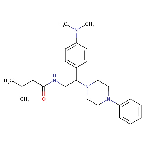 N-{2-[4-(dimethylamino)phenyl]-2-(4-phenylpiperazin-1-yl)ethyl}-3-methylbutanamide