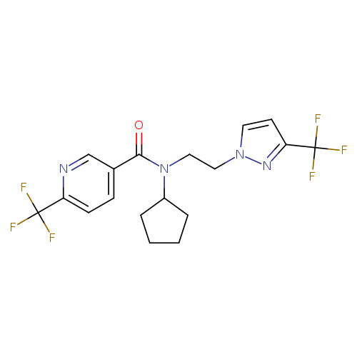 N-cyclopentyl-6-(trifluoromethyl)-N-{2-[3-(trifluoromethyl)-1H-pyrazol-1-yl]ethyl}pyridine-3-carboxamide