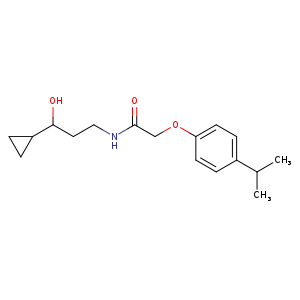 N-(3-cyclopropyl-3-hydroxypropyl)-2-[4-(propan-2-yl)phenoxy]acetamide