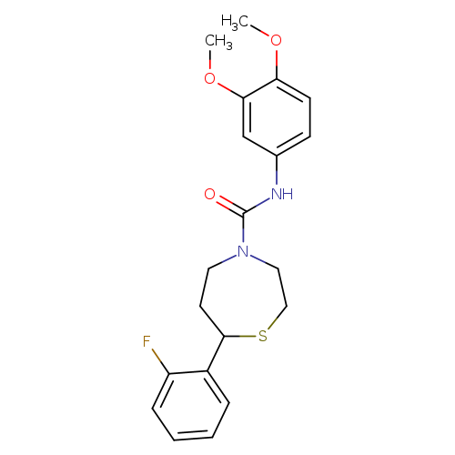 N-(3,4-dimethoxyphenyl)-7-(2-fluorophenyl)-1,4-thiazepane-4-carboxamide