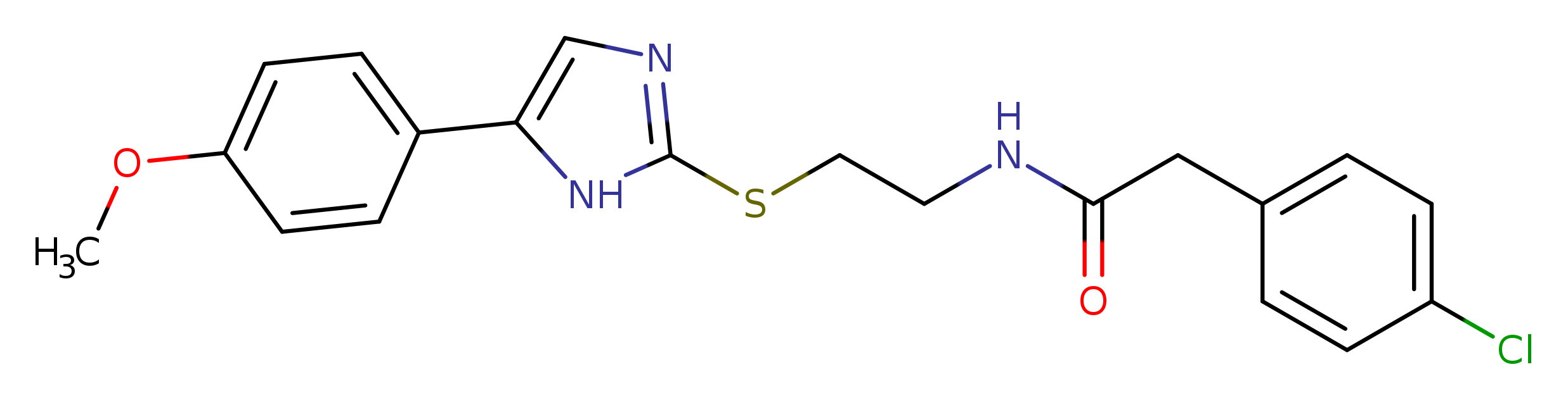 2-(4-chlorophenyl)-N-(2-{[5-(4-methoxyphenyl)-1H-imidazol-2-yl]sulfanyl}ethyl)acetamide