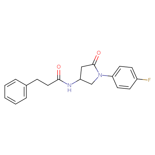 N-[1-(4-fluorophenyl)-5-oxopyrrolidin-3-yl]-3-phenylpropanamide