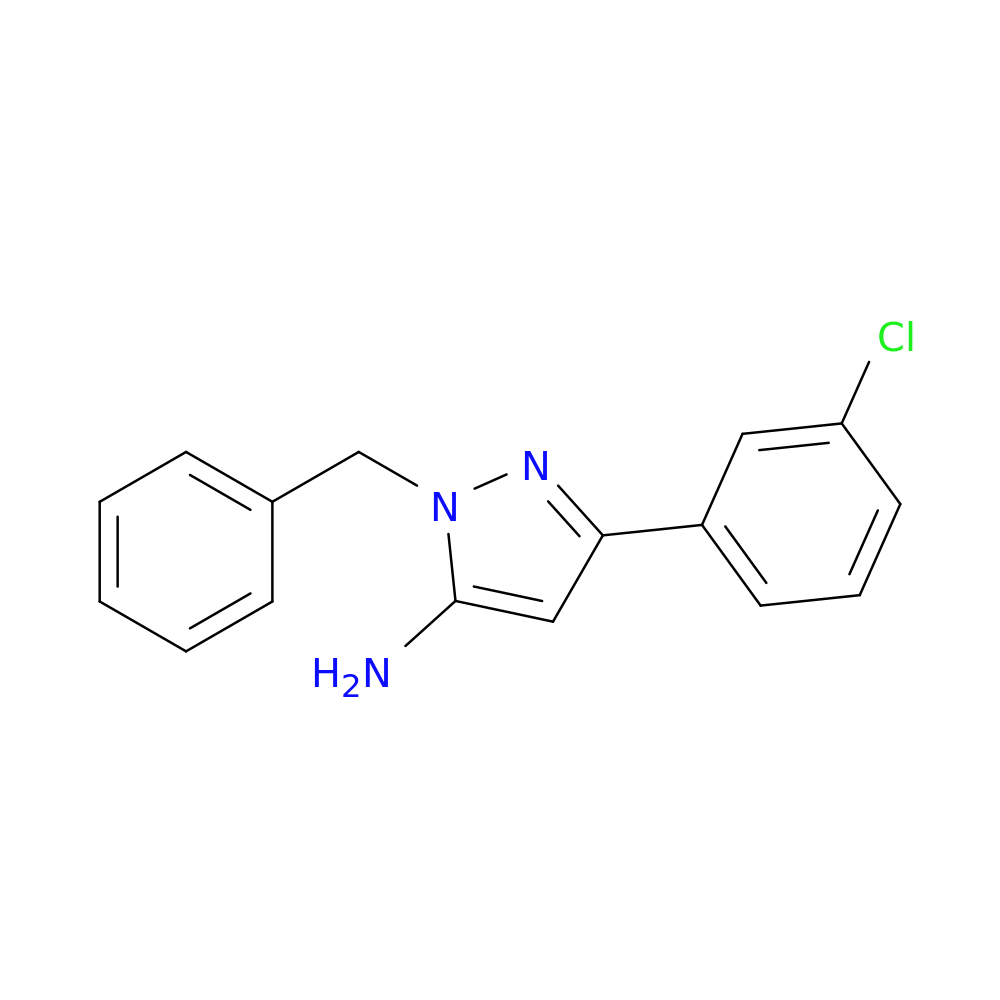 1-benzyl-3-(3-chlorophenyl)-1H-pyrazol-5-amine