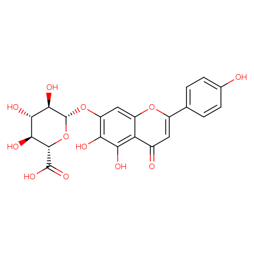 β-D-Glucopyranosiduronic acid, 5,6-dihydroxy-2-(4-hydroxyphenyl)-4-oxo-4H-1-benzopyran-7-yl