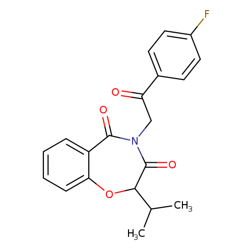 4-[2-(4-fluorophenyl)-2-oxoethyl]-2-(propan-2-yl)-2,3,4,5-tetrahydro-1,4-benzoxazepine-3,5-dione