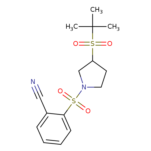 2-{[3-(2-methylpropane-2-sulfonyl)pyrrolidin-1-yl]sulfonyl}benzonitrile