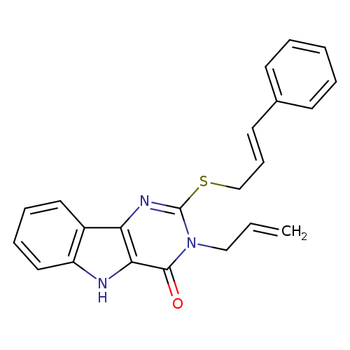 2-{[(2E)-3-phenylprop-2-en-1-yl]sulfanyl}-3-(prop-2-en-1-yl)-3H,4H,5H-pyrimido[5,4-b]indol-4-one