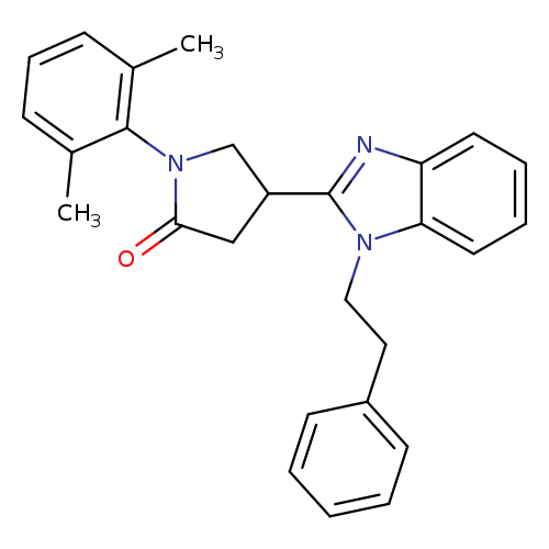 1-(2,6-dimethylphenyl)-4-[1-(2-phenylethyl)-1H-1,3-benzodiazol-2-yl]pyrrolidin-2-one