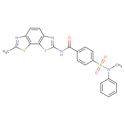 4-[methyl(phenyl)sulfamoyl]-N-{11-methyl-3,12-dithia-5,10-diazatricyclo[7.3.0.0^{2,6}]dodeca-1(9),2(6),4,7,10-pentaen-4-yl}benzamide