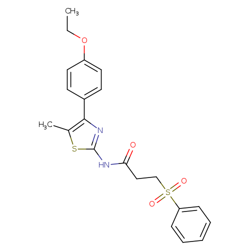 3-(benzenesulfonyl)-N-[4-(4-ethoxyphenyl)-5-methyl-1,3-thiazol-2-yl]propanamide