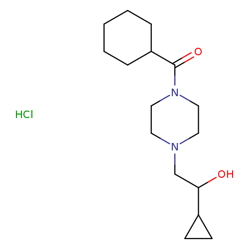 2-(4-cyclohexanecarbonylpiperazin-1-yl)-1-cyclopropylethan-1-ol hydrochloride