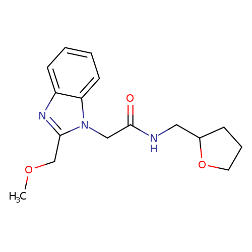 2-[2-(methoxymethyl)-1H-1,3-benzodiazol-1-yl]-N-[(oxolan-2-yl)methyl]acetamide