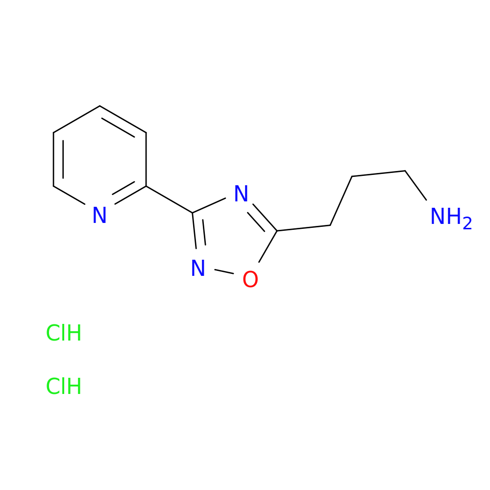 3-[3-(pyridin-2-yl)-1,2,4-oxadiazol-5-yl]propan-1-amine dihydrochloride