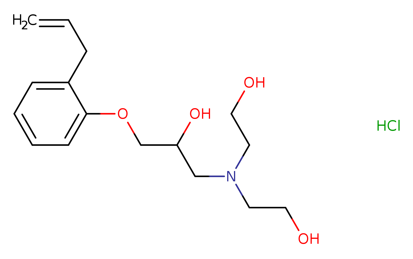 1-[bis(2-hydroxyethyl)amino]-3-[2-(prop-2-en-1-yl)phenoxy]propan-2-ol hydrochloride