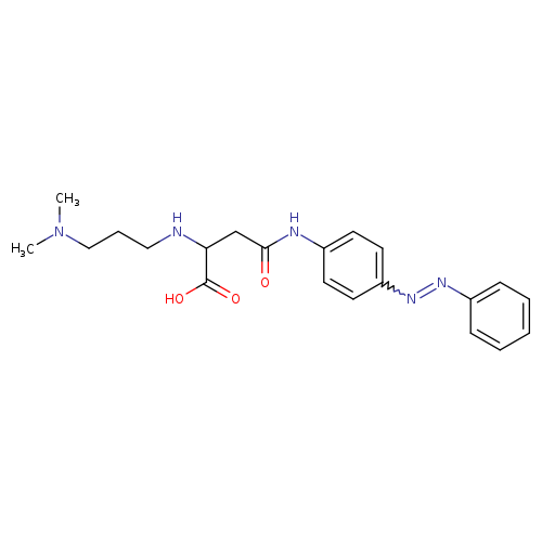 2-{[3-(dimethylamino)propyl]amino}-3-({4-[(Z)-2-phenyldiazen-1-yl]phenyl}carbamoyl)propanoic acid