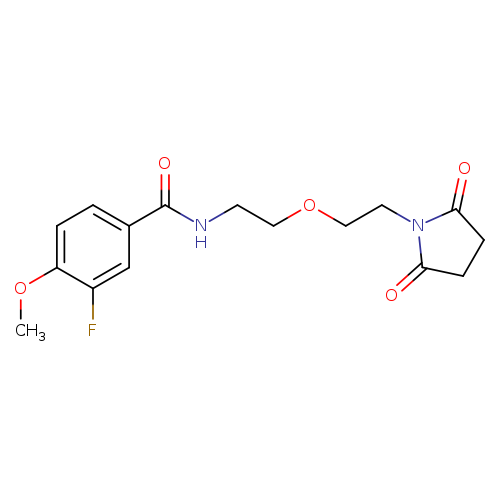 N-{2-[2-(2,5-dioxopyrrolidin-1-yl)ethoxy]ethyl}-3-fluoro-4-methoxybenzamide