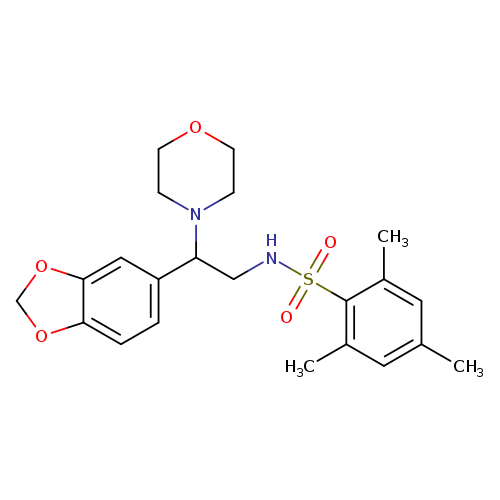 N-[2-(2H-1,3-benzodioxol-5-yl)-2-(morpholin-4-yl)ethyl]-2,4,6-trimethylbenzene-1-sulfonamide