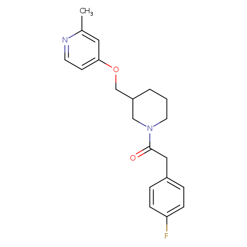 2-(4-fluorophenyl)-1-(3-{[(2-methylpyridin-4-yl)oxy]methyl}piperidin-1-yl)ethan-1-one
