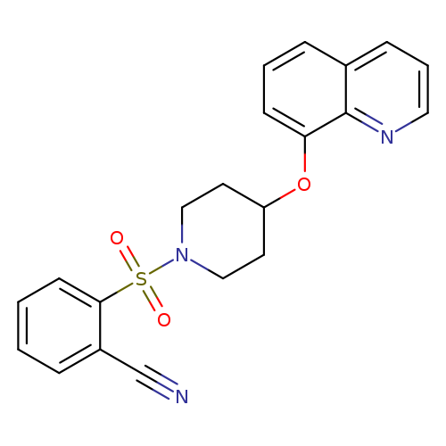 2-{[4-(quinolin-8-yloxy)piperidin-1-yl]sulfonyl}benzonitrile