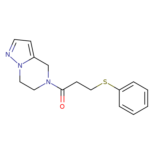 3-(phenylsulfanyl)-1-{4H,5H,6H,7H-pyrazolo[1,5-a]pyrazin-5-yl}propan-1-one