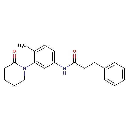 N-[4-methyl-3-(2-oxopiperidin-1-yl)phenyl]-3-phenylpropanamide