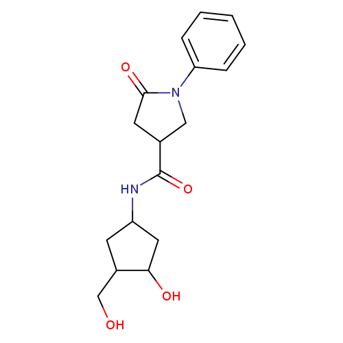 N-[3-hydroxy-4-(hydroxymethyl)cyclopentyl]-5-oxo-1-phenylpyrrolidine-3-carboxamide
