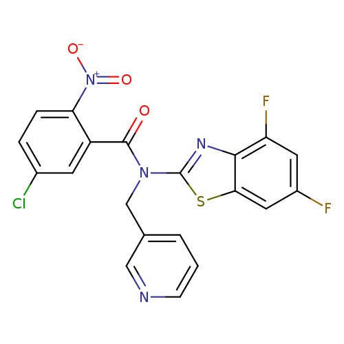 5-chloro-N-(4,6-difluoro-1,3-benzothiazol-2-yl)-2-nitro-N-[(pyridin-3-yl)methyl]benzamide