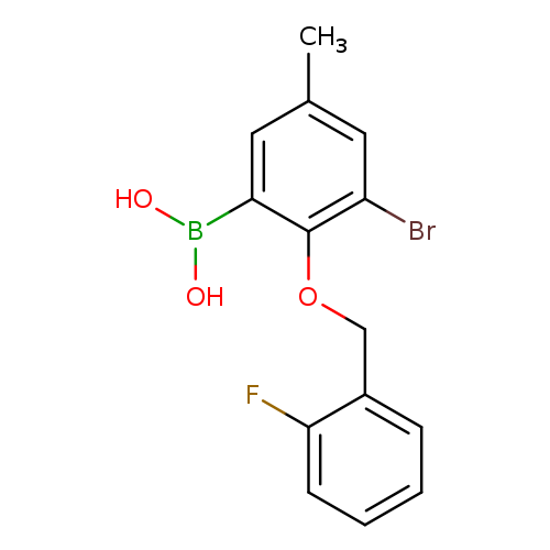 3-Bromo-2-(2'-fluorobenzyloxy)-5-methylphenylboronic acid