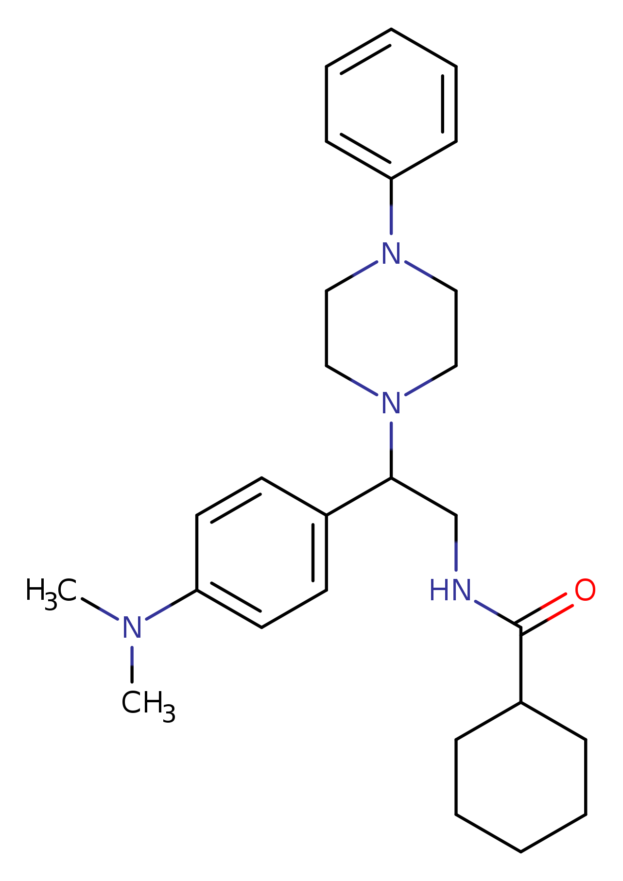 N-{2-[4-(dimethylamino)phenyl]-2-(4-phenylpiperazin-1-yl)ethyl}cyclohexanecarboxamide