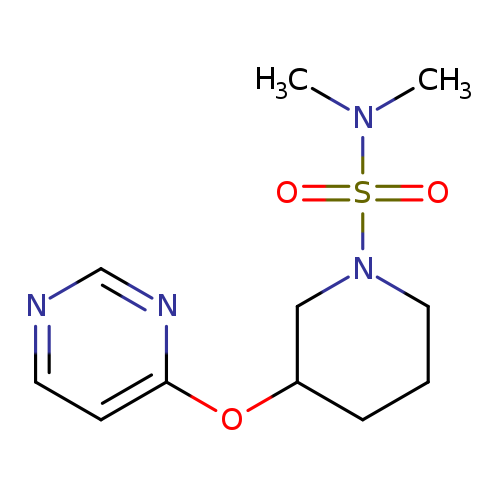 N,N-dimethyl-3-(pyrimidin-4-yloxy)piperidine-1-sulfonamide