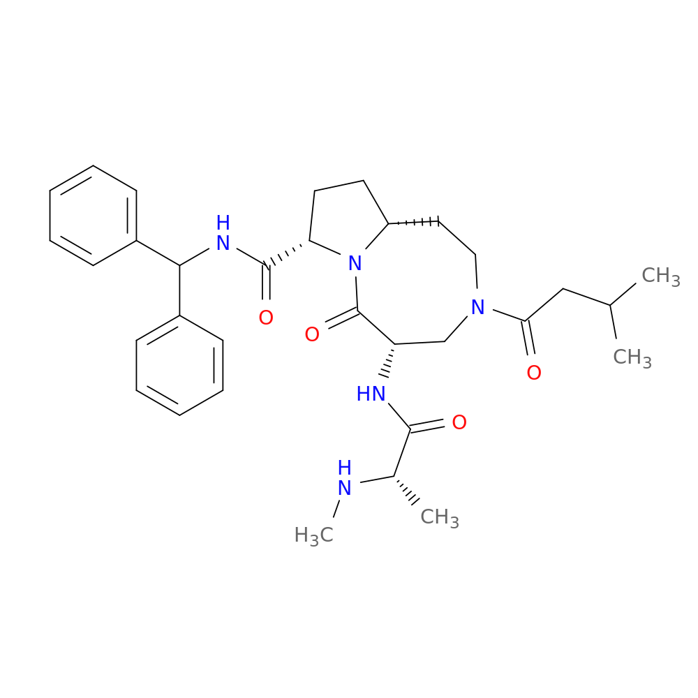 (5S,8S,10aR)-N-(Diphenylmethyl)decahydro-5-[[(2S)-2-(methylamino)-1-oxopropyl]amino]-3-(3-methyl-1-oxobutyl)-6-oxopyrrolo[1,2-a][1,5]diazocine-8-carboxamide