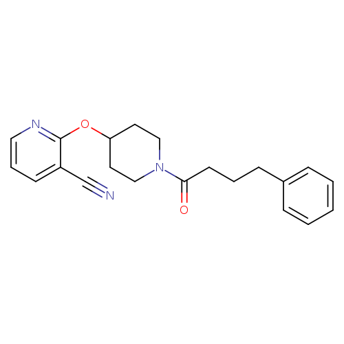 2-{[1-(4-phenylbutanoyl)piperidin-4-yl]oxy}pyridine-3-carbonitrile