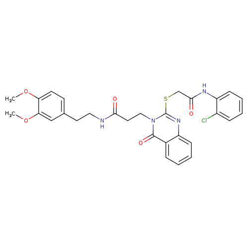 3-[2-({[(2-chlorophenyl)carbamoyl]methyl}sulfanyl)-4-oxo-3,4-dihydroquinazolin-3-yl]-N-[2-(3,4-dimethoxyphenyl)ethyl]propanamide