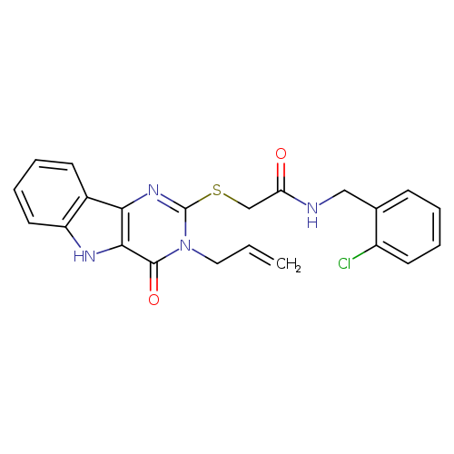 N-[(2-chlorophenyl)methyl]-2-{[4-oxo-3-(prop-2-en-1-yl)-3H,4H,5H-pyrimido[5,4-b]indol-2-yl]sulfanyl}acetamide