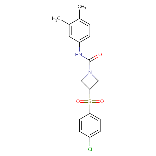 3-(4-chlorobenzenesulfonyl)-N-(3,4-dimethylphenyl)azetidine-1-carboxamide