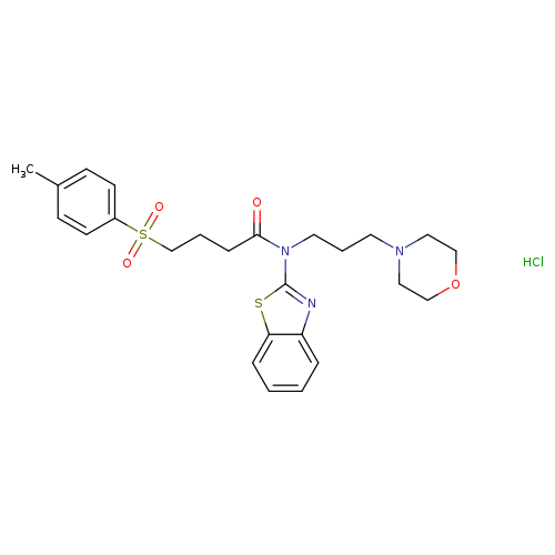 N-(1,3-benzothiazol-2-yl)-4-(4-methylbenzenesulfonyl)-N-[3-(morpholin-4-yl)propyl]butanamide hydrochloride