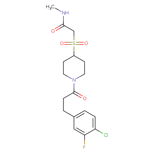 2-({1-[3-(4-chloro-3-fluorophenyl)propanoyl]piperidin-4-yl}sulfonyl)-N-methylacetamide