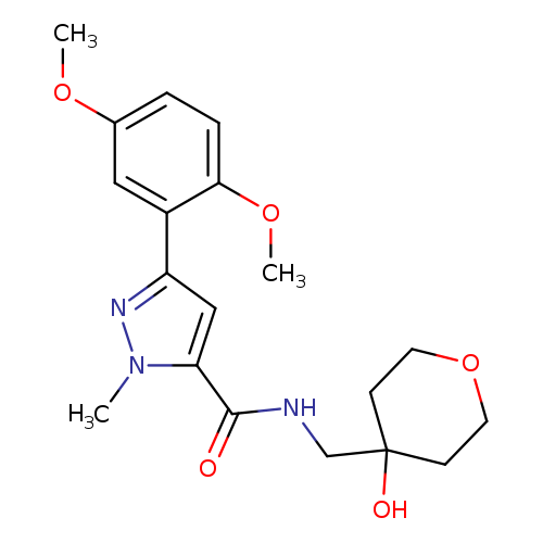 3-(2,5-dimethoxyphenyl)-N-[(4-hydroxyoxan-4-yl)methyl]-1-methyl-1H-pyrazole-5-carboxamide