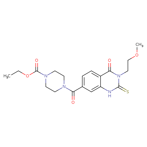 ethyl 4-[3-(2-methoxyethyl)-4-oxo-2-sulfanylidene-1,2,3,4-tetrahydroquinazoline-7-carbonyl]piperazine-1-carboxylate