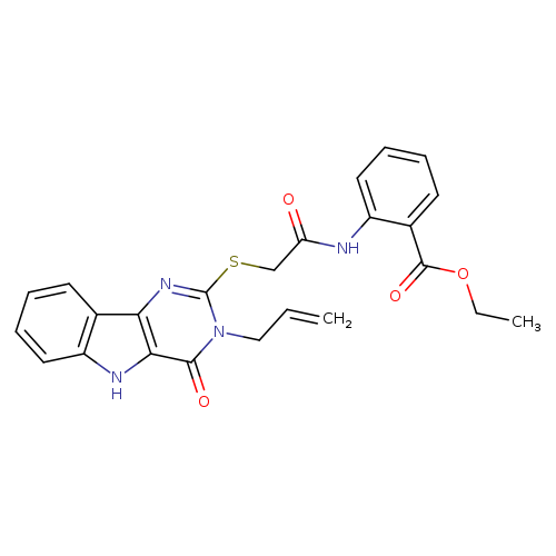 ethyl 2-(2-{[4-oxo-3-(prop-2-en-1-yl)-3H,4H,5H-pyrimido[5,4-b]indol-2-yl]sulfanyl}acetamido)benzoate