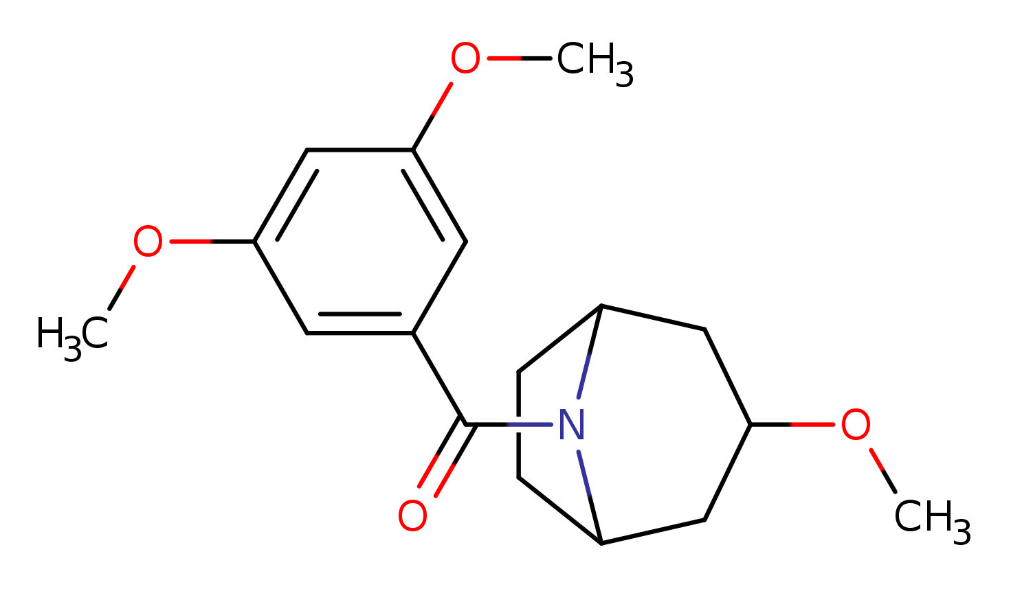 8-(3,5-dimethoxybenzoyl)-3-methoxy-8-azabicyclo[3.2.1]octane