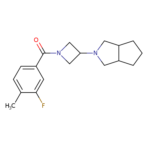 1-(3-fluoro-4-methylbenzoyl)-3-{octahydrocyclopenta[c]pyrrol-2-yl}azetidine