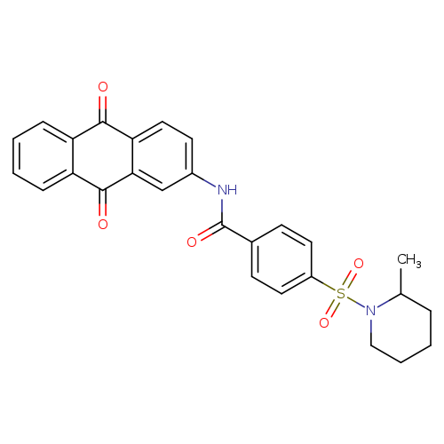 N-(9,10-dioxo-9,10-dihydroanthracen-2-yl)-4-[(2-methylpiperidin-1-yl)sulfonyl]benzamide