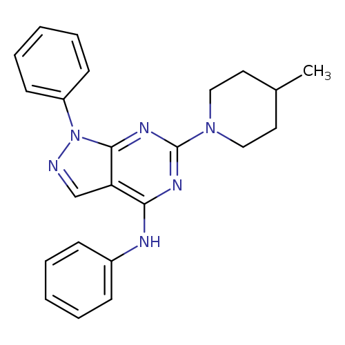 6-(4-methylpiperidin-1-yl)-N,1-diphenyl-1H-pyrazolo[3,4-d]pyrimidin-4-amine