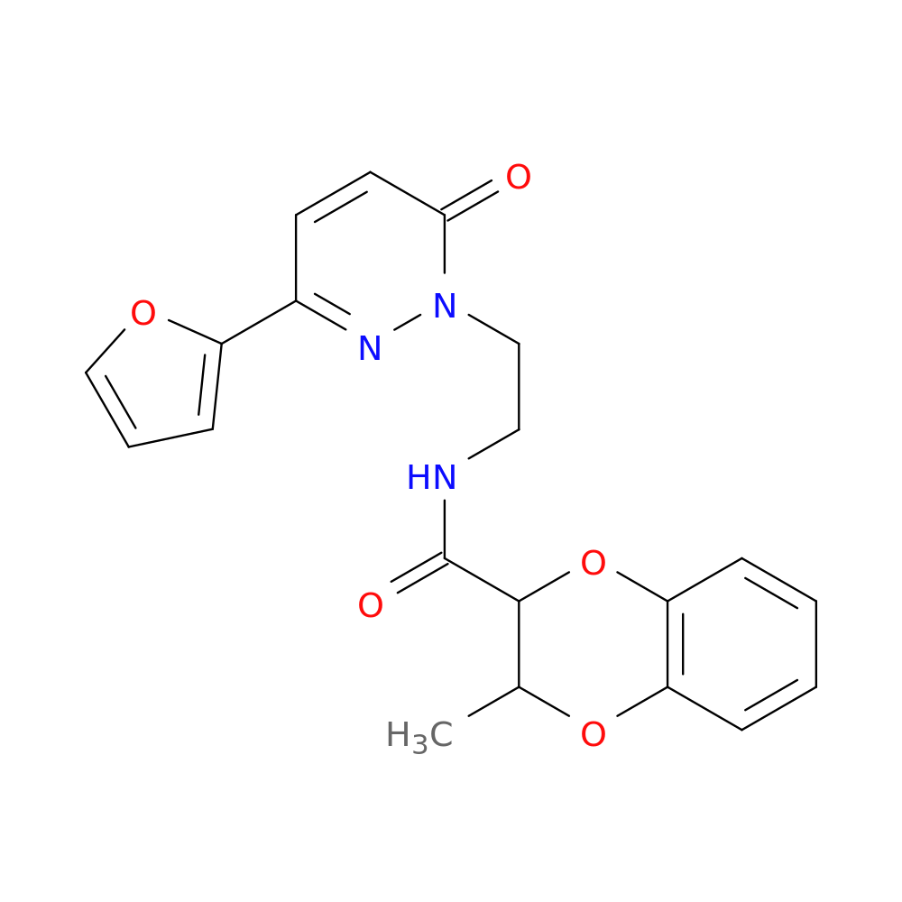 N-{2-[3-(furan-2-yl)-6-oxo-1,6-dihydropyridazin-1-yl]ethyl}-3-methyl-2,3-dihydro-1,4-benzodioxine-2-carboxamide