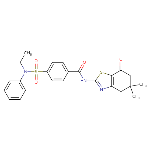 N-(5,5-dimethyl-7-oxo-4,5,6,7-tetrahydro-1,3-benzothiazol-2-yl)-4-[ethyl(phenyl)sulfamoyl]benzamide