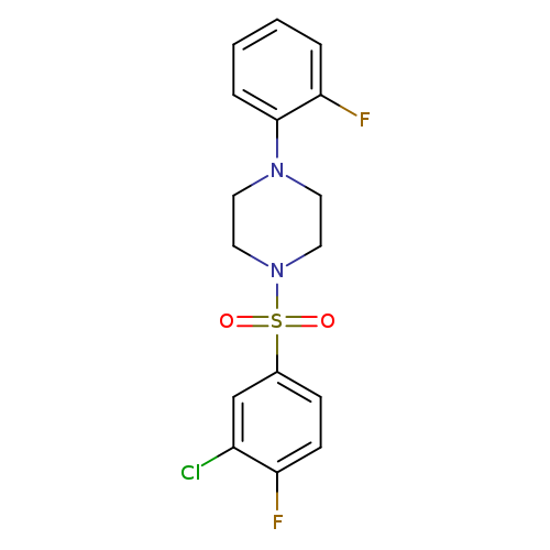 1-(3-chloro-4-fluorobenzenesulfonyl)-4-(2-fluorophenyl)piperazine