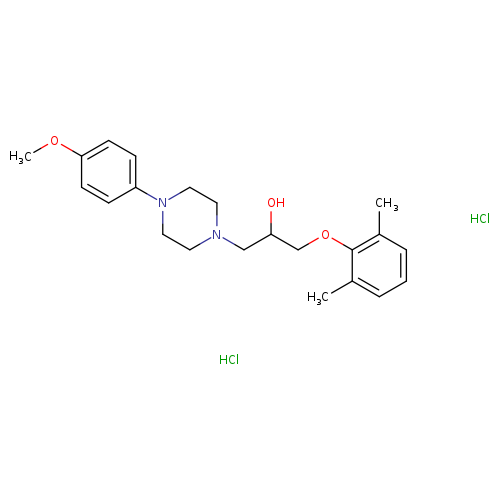1-(2,6-dimethylphenoxy)-3-[4-(4-methoxyphenyl)piperazin-1-yl]propan-2-ol dihydrochloride